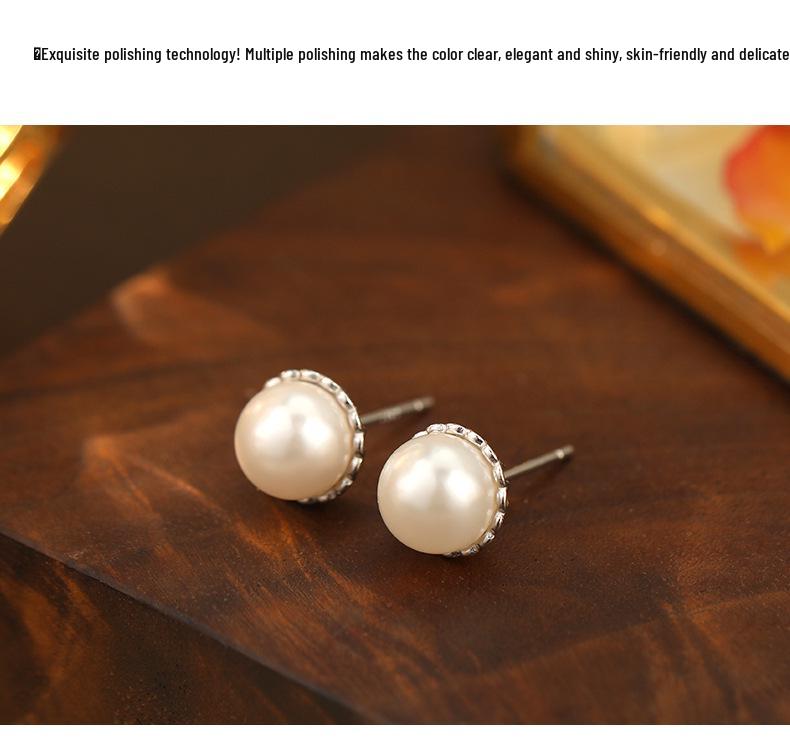 Banyan Tree S925 Silver Chinese Agate Earrings – Retro, Elegant, and Simple Design for Women