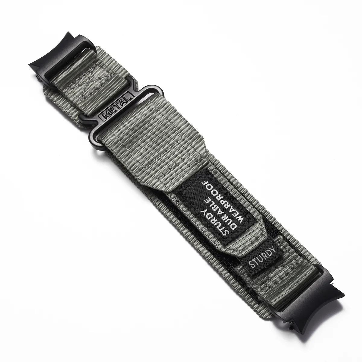 

Нейлоновий ремінець для Samsung Galaxy Watch 7 6 5 4 40мм 44мм Браслет без зазорів 6Classic 43мм 47мм 42/46мм Ремінці Watch 5Pro 45мм Galaxy Watch 7 40mm сірий колір