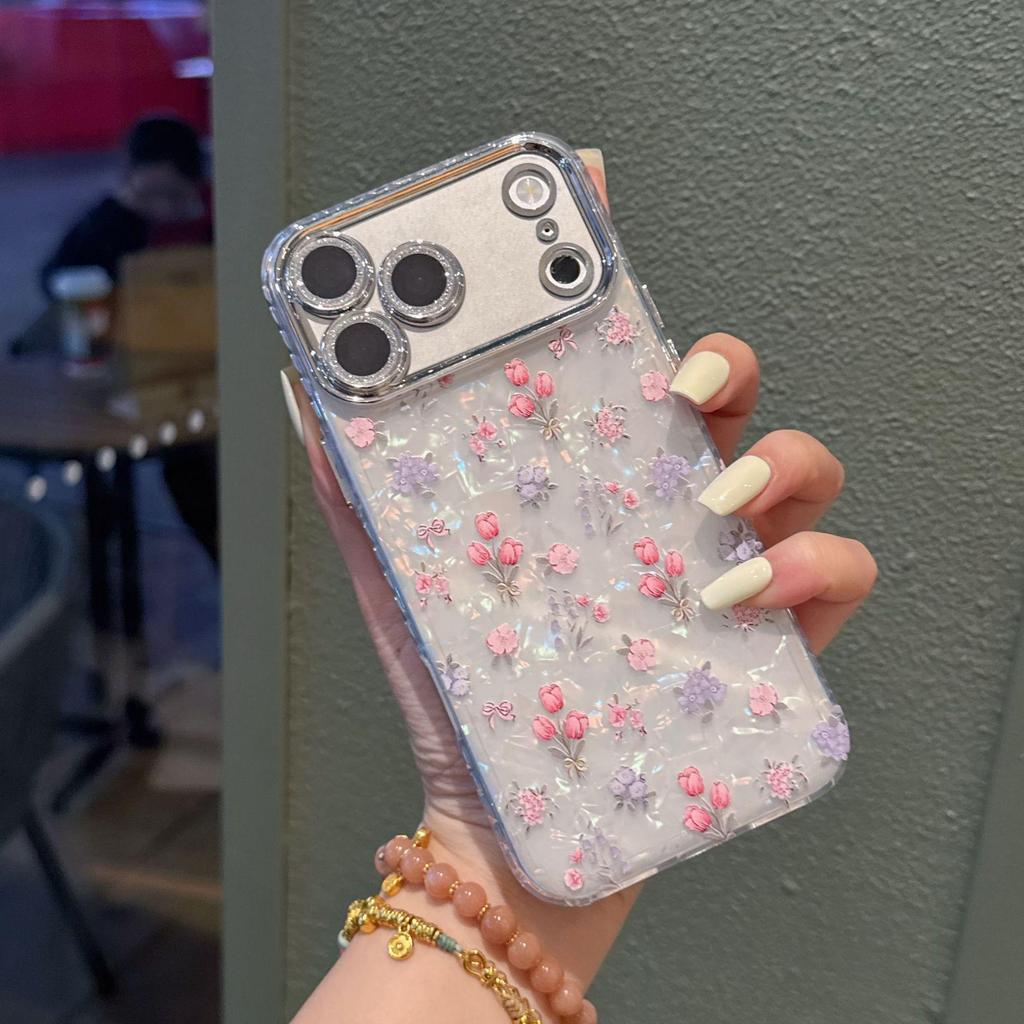 Porous Shell Pattern iPhone 17 Pro Max Case - Tulip Design for Apple 16/15/11 IP12