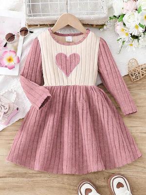 Girls' Long Sleeve Korean Style Princess Dress Set for Spring and Autumn