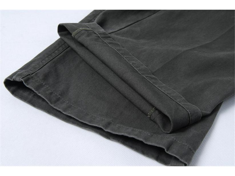 Herren Übergröße Elastischer Bund Weites Bein Mehrfach-Taschen Hose für Frühling und Herbst