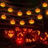 1pc 10/20 LED 3D Pumpkin String Light Halloween Atmosphere Decorative Lamp Battery Powered For Home Bedroom Party Festival Decor