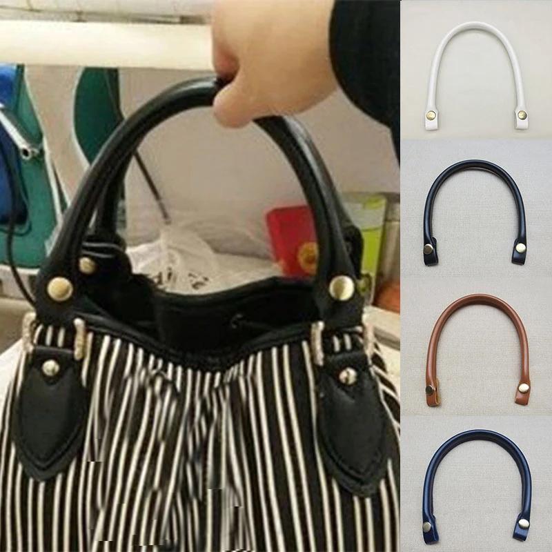 1/2Pcs PU Leather Bag Handle Women's Detachable Shoulder Bag Handles DIY Replacement Accessories Handbag Band Strap Belt