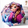 1pc Sturdy 8-Bone Auto Umbrella, Elsa And Anna Frozen Purple Sparkle Umbrella, Digital Printed, Foldable Umbrella for On-the-Go Outdoor Use