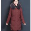 Zimní bavlněný kabát pro ženy středního věku Matčin péřový kabát Dámské zimní bavlněné vycpané bundy Teplé silné parky
