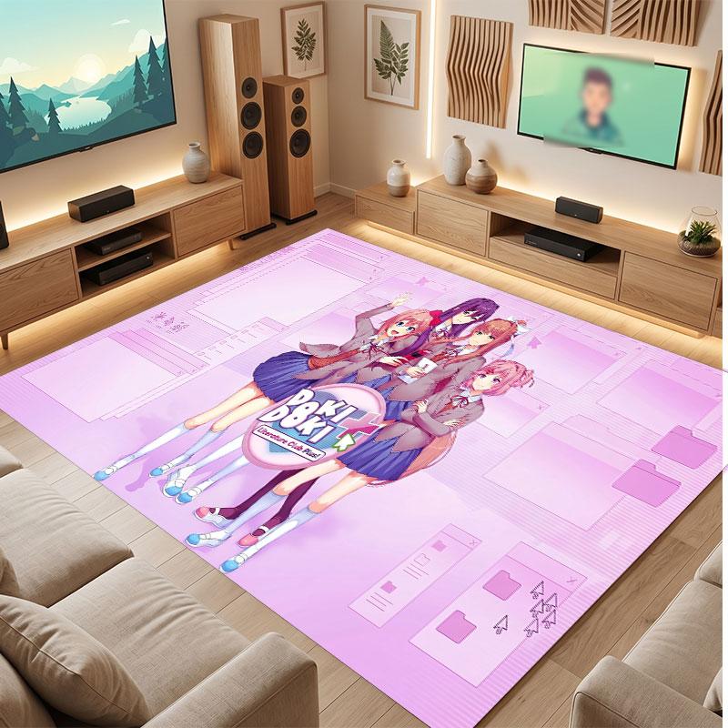 Doki Doki Literature Club Rug Soft Thick Non Slip Floor Carpet for Bedroom Living Room Home Decor