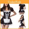 Sexy French Maid Costume For Women Plus Size Halloween Dress With Petticoat