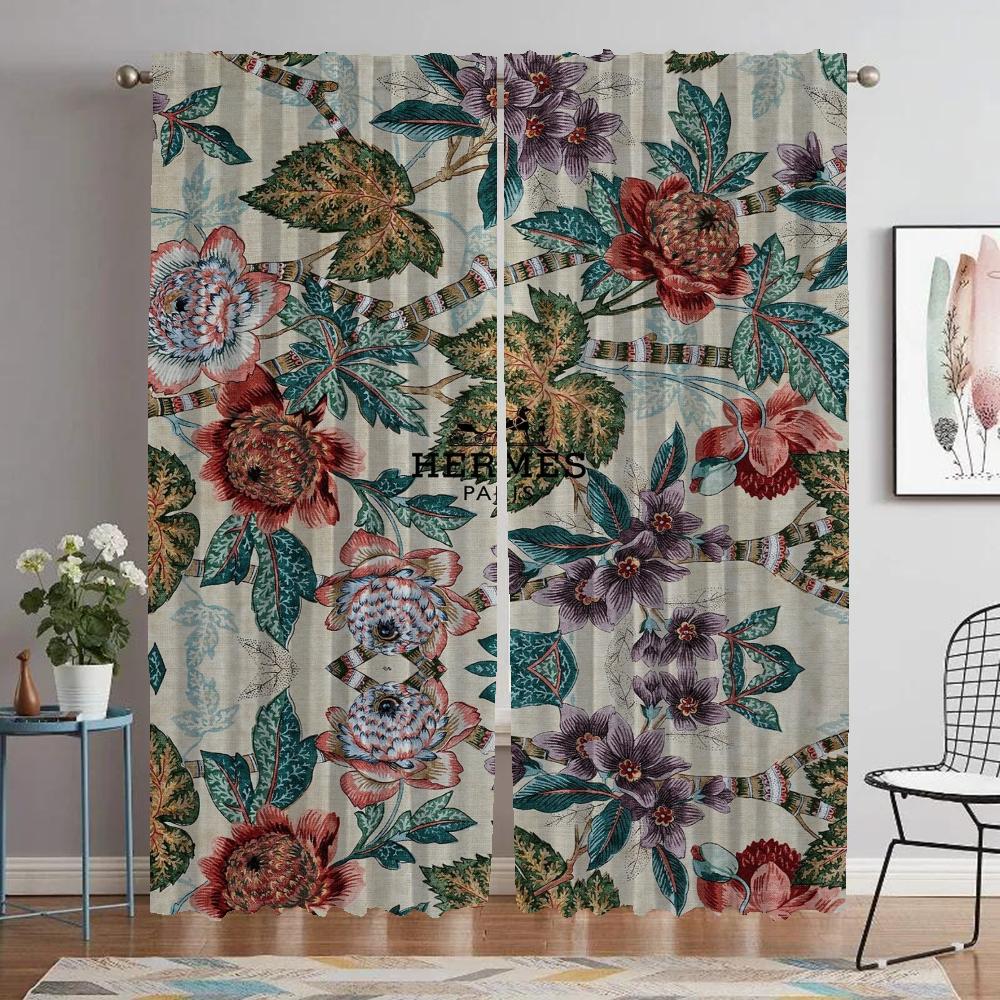 

Шторы для кухни Hermess, 2 шт., затемняющие шторы для комнаты, 2-панельная перегородка, тюль для спальни, шторы для домашнего интерьера, оттенки W50xH70cmx2pcs-CL