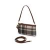 Daks Brown Tartan Check Leather Mixed Shoulder Bag Dcwa5e209w2