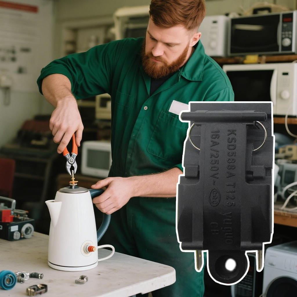 Electric Kettle Steam Button Thermostat Button Temperature Monitoring Replacement Part With Real-Time Protection Fitting