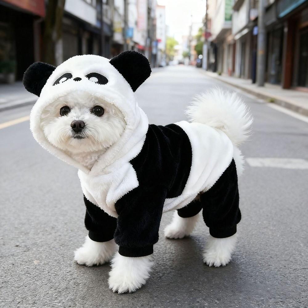 Costume Design Winter Dog Coat Thicken Four Legs Dog Outfit Panda Dog Costume Pet Costume Party