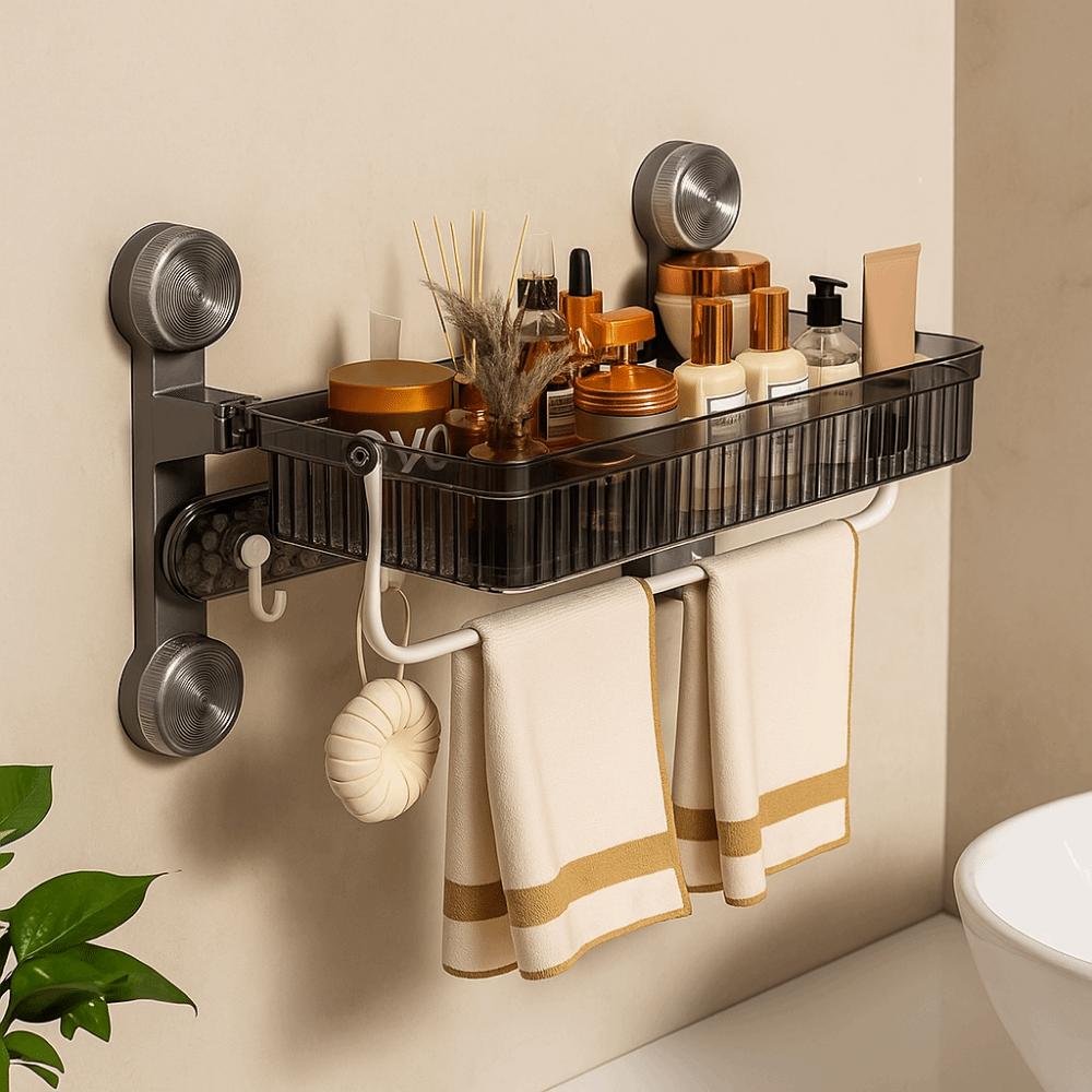 Wall Mounted Toilet Storage Racks Large Capacity Shower Organizer  for Home