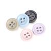 5pcs Color Round Edge Four Eyes Resin Buttons Buttons Shirt Accessories Women'S Shirts Versatile Clothes Decorative Buttons Small Buttons