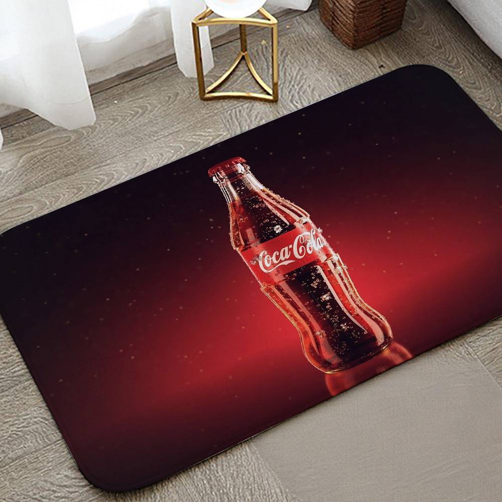 C-Coca C-Cola Fußmatte Badezimmer Saugfähige Matte Einfache Tür Schmutzabweisende Matte Hausküchenmatte Fußmatte Eingangsbereich Matte