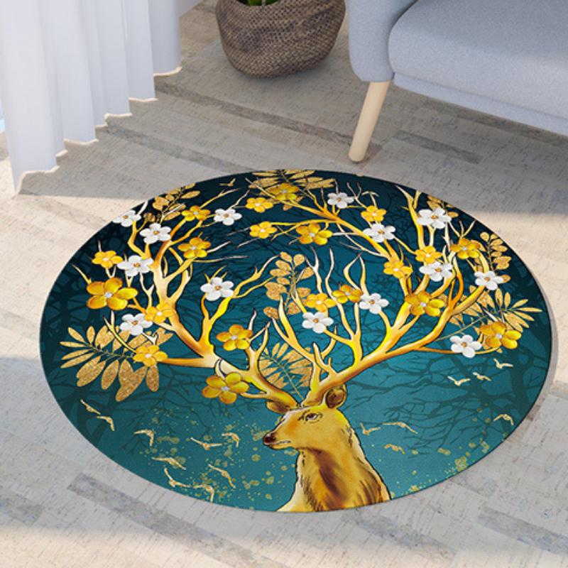 Round Carpet for Bedroom Rugs Living Room Decoration Home Room Decor Computer Table Chair Floor Mat Hallway Entrance Doormat