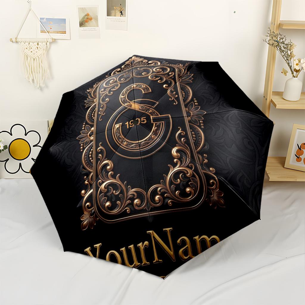 Galatasaray1 Customize Your Name Umbrella Automatic Umbrella Folding Umbrella with 8 Ribs Sturdy Construction All-Season Use Outdoor Accessory