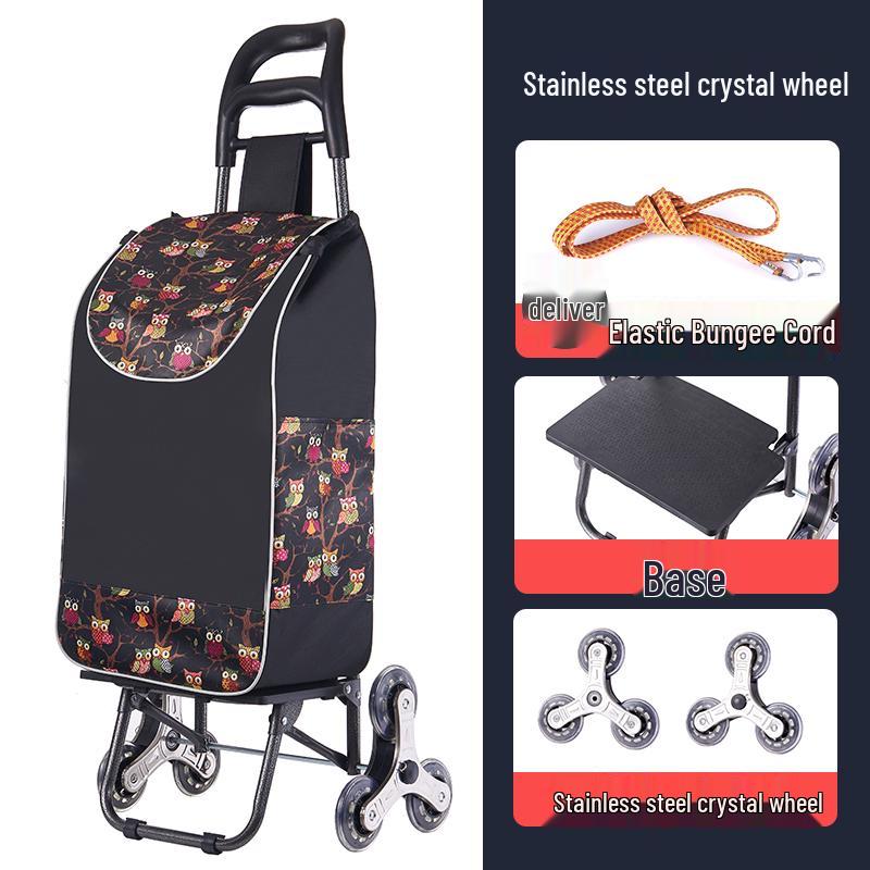 Compact Folding Shopping Cart and Trolley for Groceries and Luggage