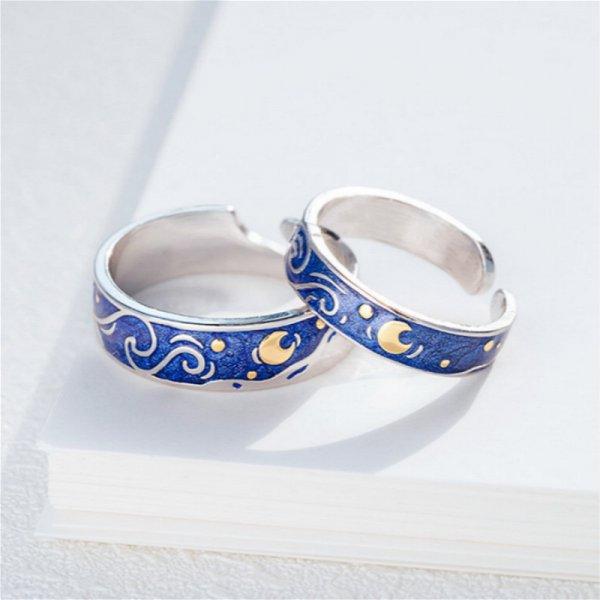 

2Pcs/sets Love Heart Matching Couple Rings for Women Men Lover Forever Endless Love Wedding Ring Valentine s Day Dating Zircon resizable