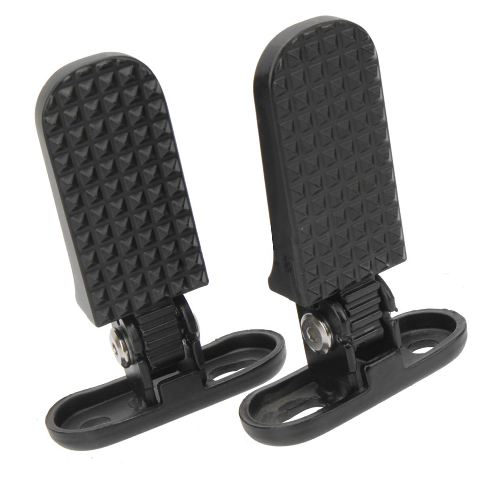 2 Pieces Bike Rear Pedals Nonslip Aluminum Alloy Folding Easy Installation Universal Electric Bike Foot Pegs Accessories