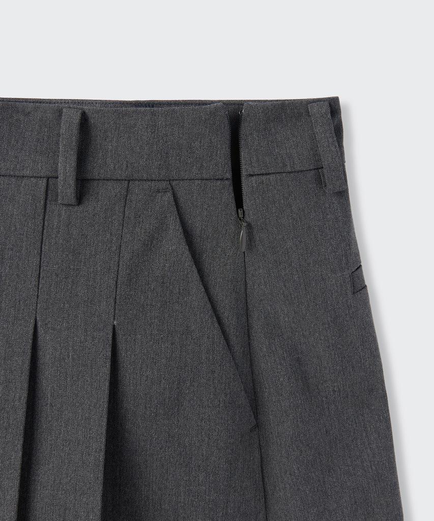 MUSINSA STANDARD WOMAN Women'S Mini Skirt Slacks [Medium Gray]