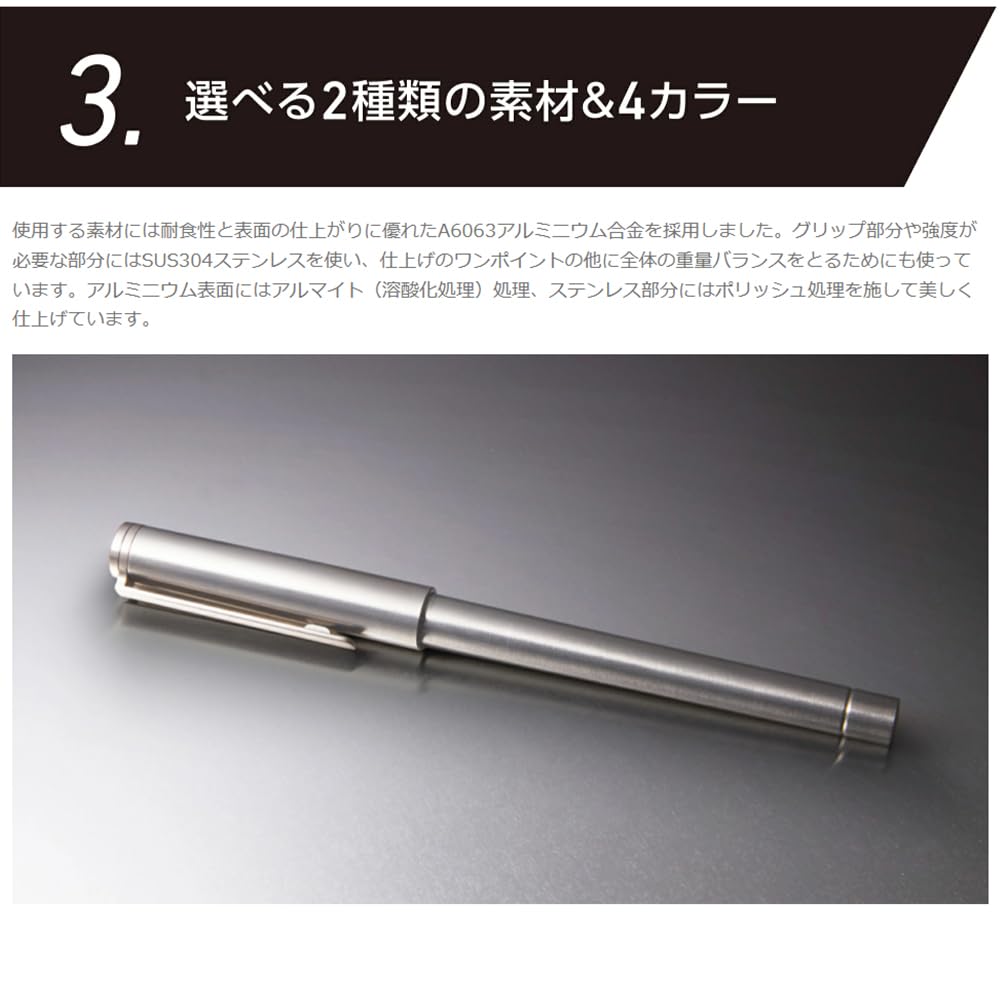 Deff Premium Ballpoint Pen Pen Charcoal Black Refills, Jacket, Men's & Women's Gift, Oil-Based, Water-Based, Business, Aluminum,