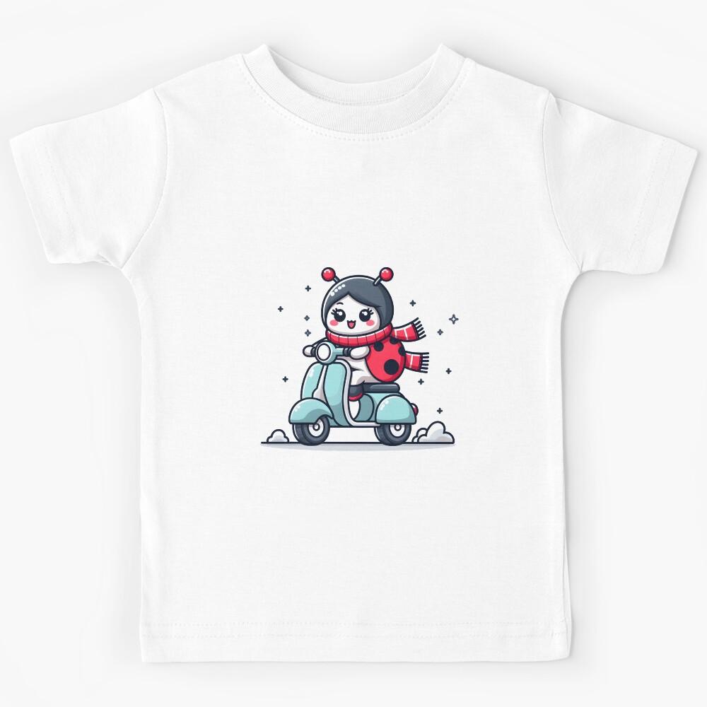 Kawaii Ladybug: Wearing A Scarf Kids T-Shirt 130