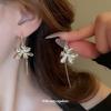 New French Iris Flower Earrings Light Luxury Niche Elegant Temperament Earrings Fashion High-end Earrings Women