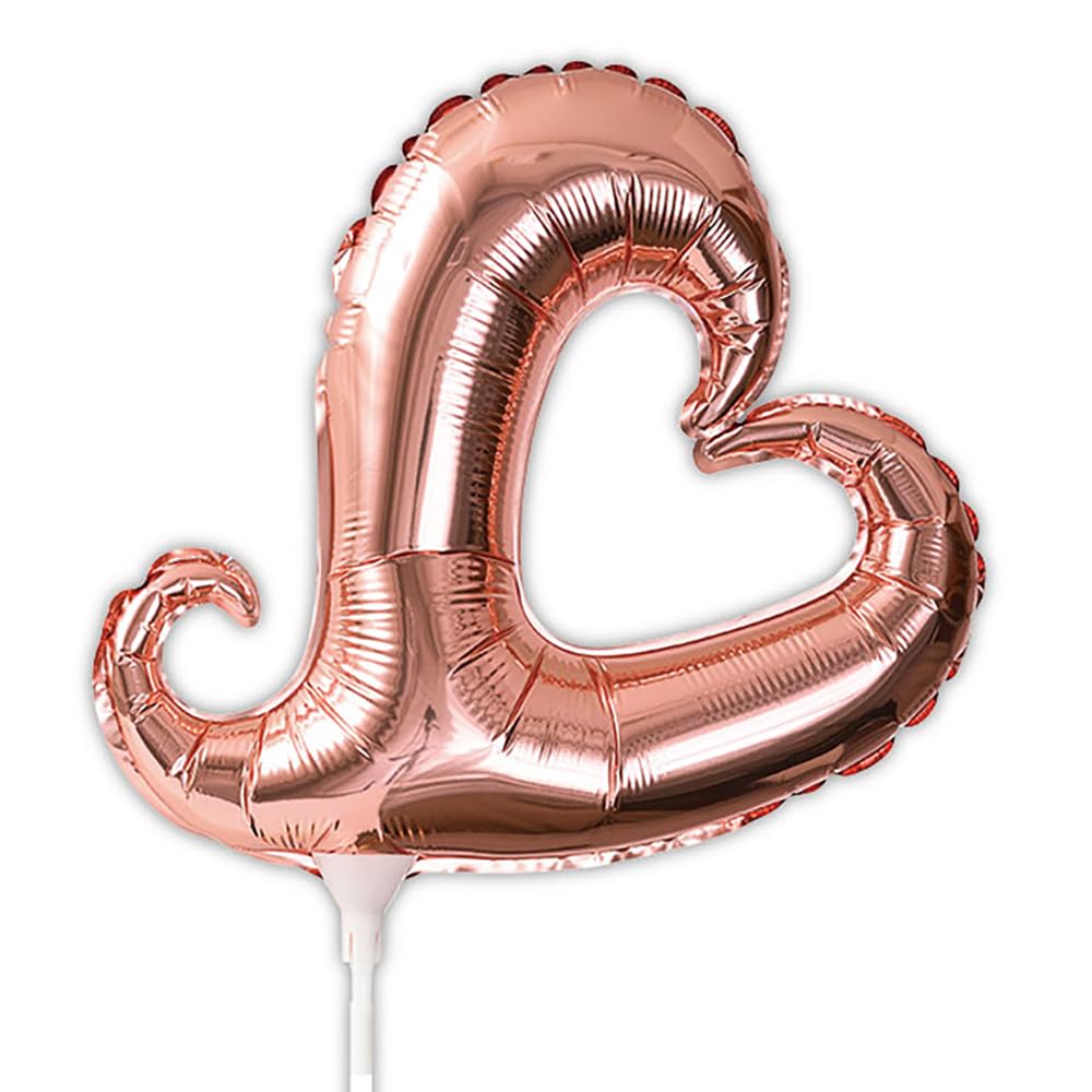 Heads Balloon W260 x D80 x H230 Length 10 Pink HEADS Picks, (Total 770)mm, LL, Picks, Heart, BLN-FPLL2