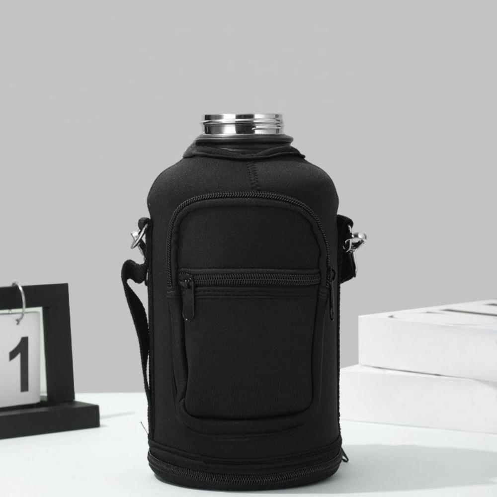 Large Capacity Water Bottle Bag with Adjustable Shoulder Strap Insulated Cup Crossbody Bag