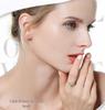 S925 Sterling Silver Romantic Simulated Diamond Open Band Ring for Women - Elegant Gift for Girlfriend.