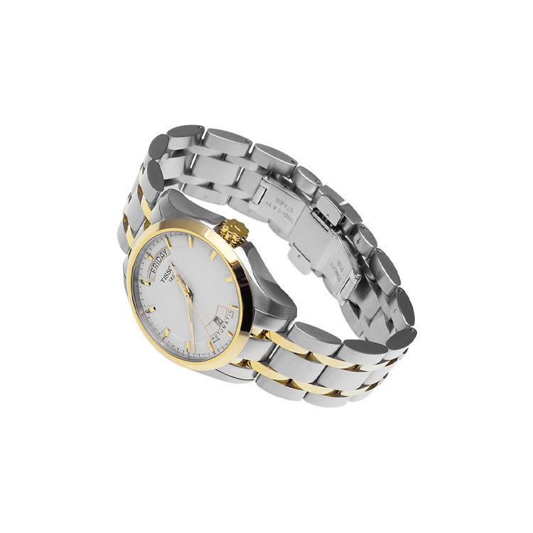 Tissot Kutu Series Automatic Mechanical Movement Watch 39Mm White Dial Stainless Steel Bracelet Men watches Silver T035.407.22.011.00
