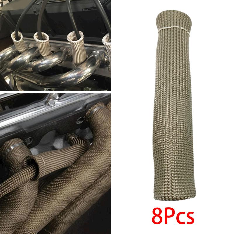 Spark Plug Wire Boot Heat Shield Protector Sleeve  Spark Plug Heat Sleeve Protection Cover Replacement  Basalt Fiber