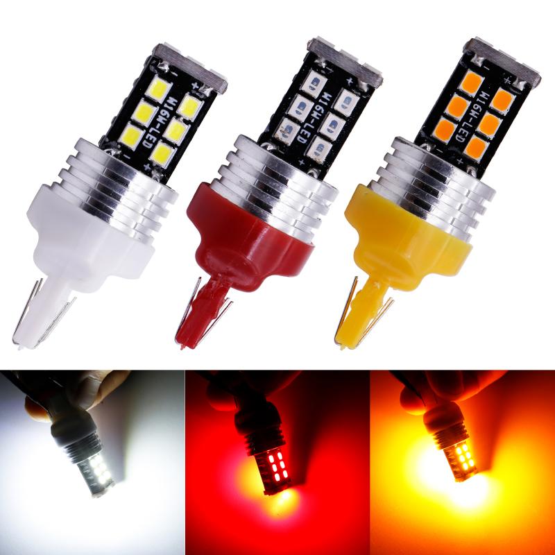 

2pcs BAU15S py21w 1156 1157 BA15S BAY15D T20 7443 2835 15Smd Bulbs For Car Turn Signal Lights Brake lamp Amber No Hyper Flash 1156 BA15S белый