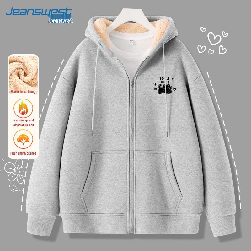 Jeanswest Women s Lamb Fleece Hooded Zipper Cardigan XL