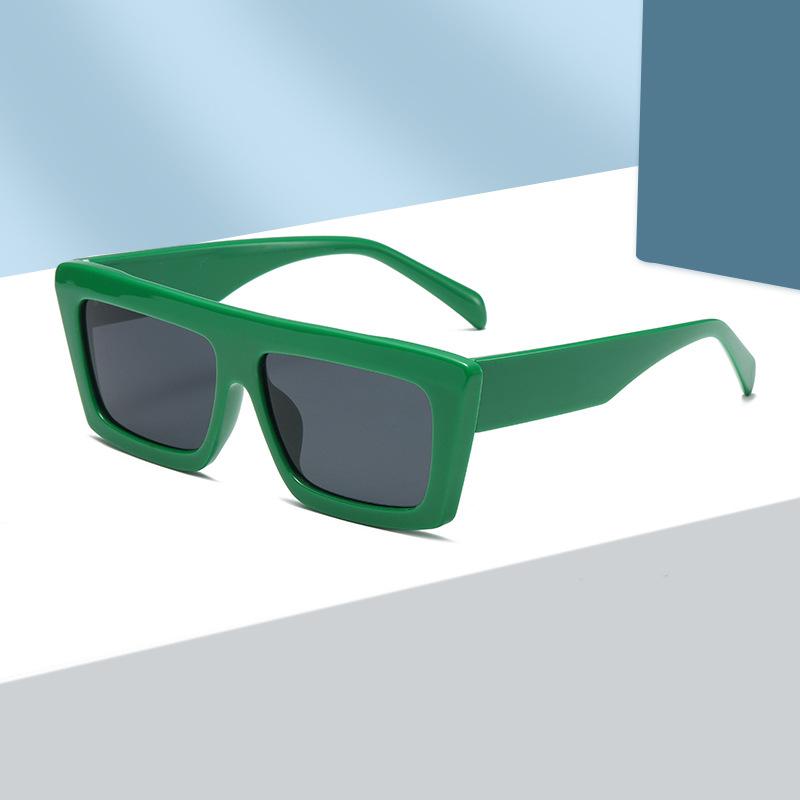 

Fashion Square Sunglasses Woman Brand Designer Sun Glasses Vintage Men Small Frame One Piece Trend Goggles Yellow Eyewear as picture