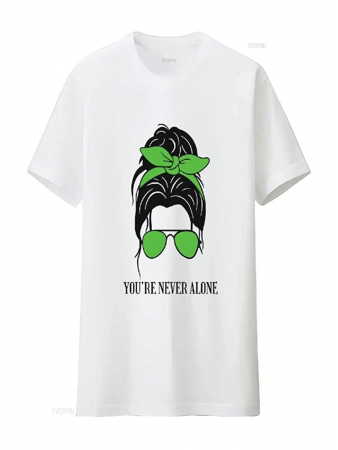 You re Never Alone Mental Health Awareness Month Support T Shirt Vintage Washed Fashion Streetwear Soft Versatile Stretched S разноцветный