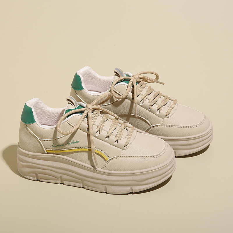 Fashion Thin Heel Synthetic Leather Shoes Sneakers For Women Vulcanize Luxury Trainers Luxury Brand Women's Sneakers Sports