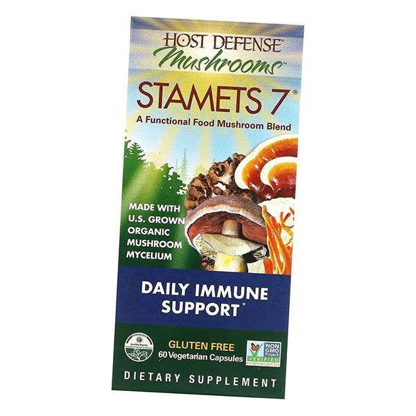 Комплекс грибов для иммунитета, Host Defense Mushrooms Stamets 7, Fungi Perfecti (71441007)