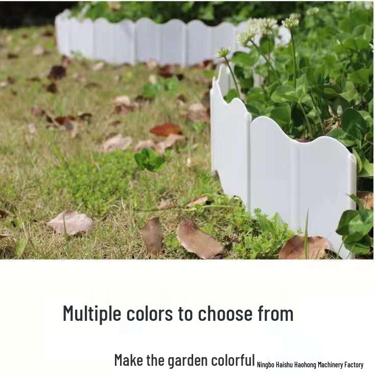 Small Decorative Plastic Picket Fence for Outdoor Gardens and Flower Beds