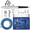 Precision Dual Action Airbrush 6ft Airbrush Hose 0.2/0.3/0.5mm Nozzles Needles for Painting Cake Decorating Model Art Tattoo