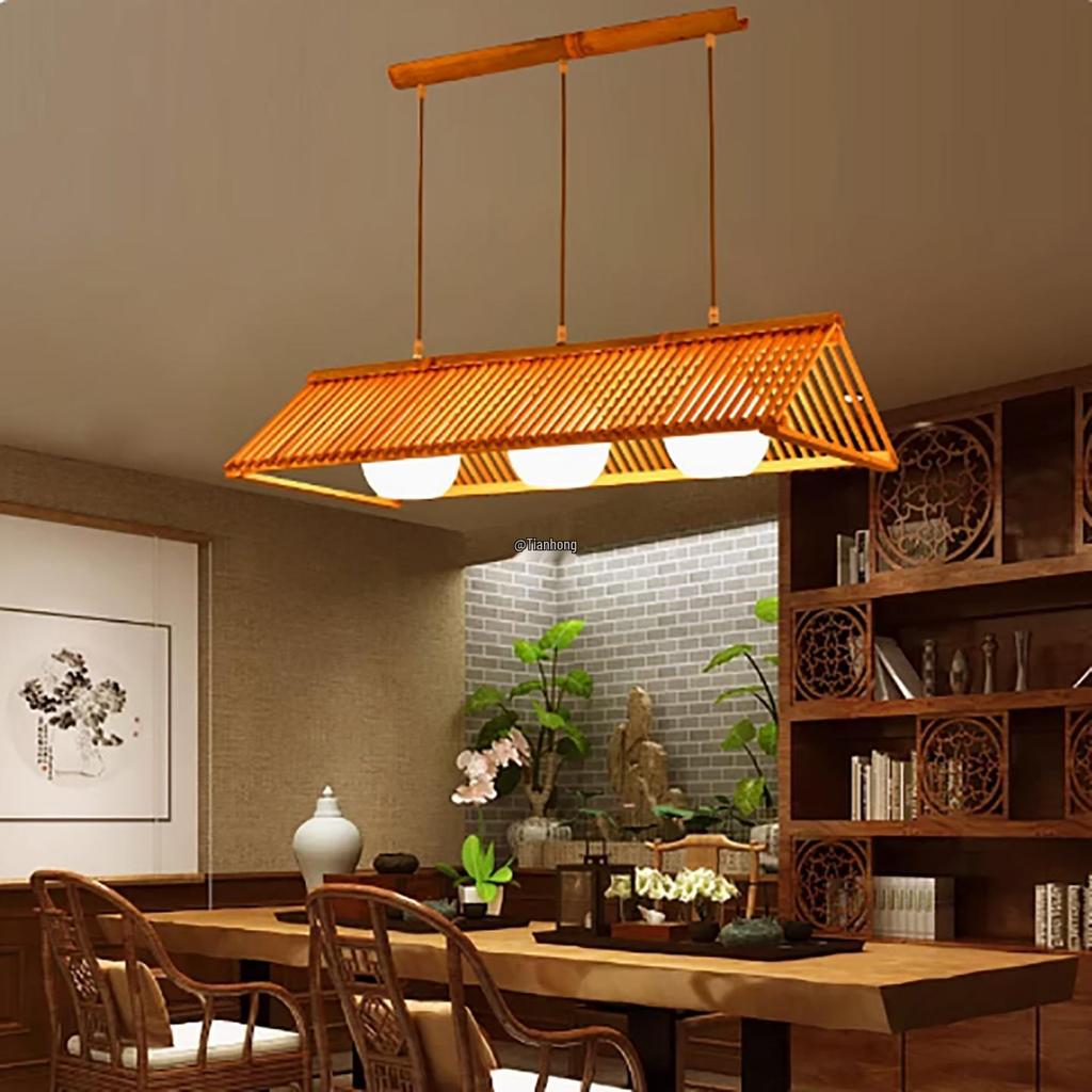 Retro Asian Tatami Pendant Light for Restaurants and Bars