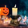 Halloween Skeleton Candle Holder Craft Skull Candlestick Resin Ornaments Bar Party Haunted House Horror Prop Desktop Porch Decor