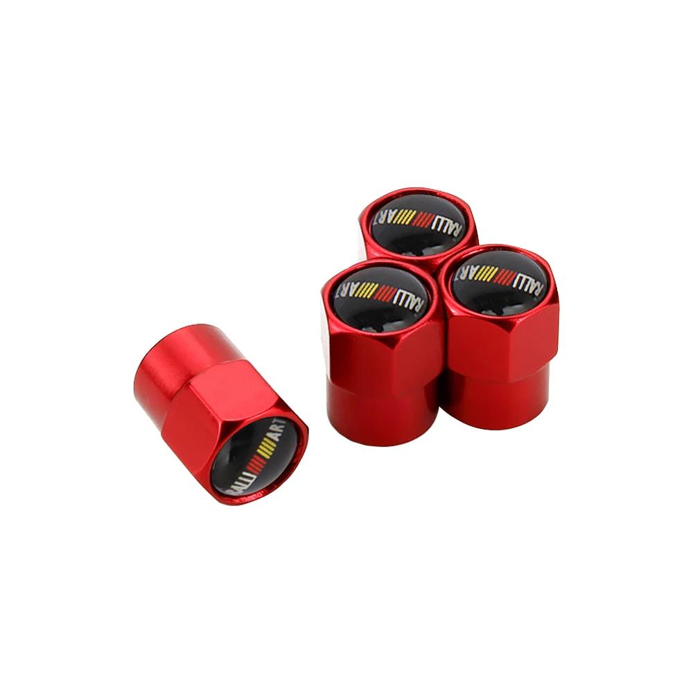 Tyre Stem Covers for Mitsubishi Car Logo Ralliart Lancer Outlander ASX Colt Pajero Eclipse EVO Colt Wheel Tire Valve Caps 4pcs