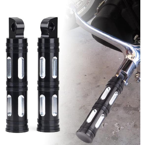 Goldfire 1 Pair Motorcycle Foot Pegs CNC Cut Male Front & Rear Foot Pegs Foot Rests Motorcycle Passenger Pedals Compatible with Harley Sportster, чёрный