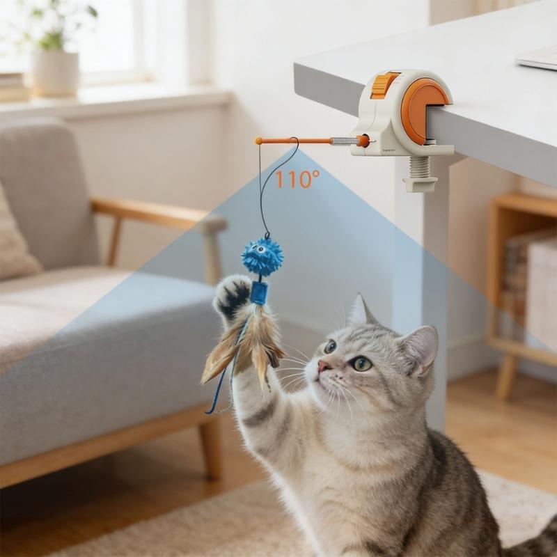 Mobile Animal Teaser Equipment With Detachable base And Imitated Noises For Natural operations