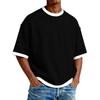 GMXIA Men's Fashion O-neck Short Sleeves Summer Spring Casual Blouses & Shirts