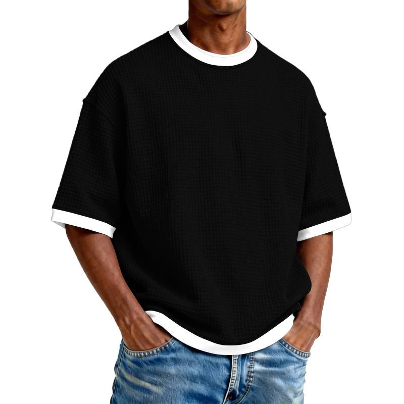 GMXIA Men's Fashion O-neck Short Sleeves Summer Spring Casual Blouses & Shirts