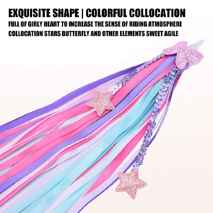 Fashion Bike Handlebar Streamers Bike Tassels Ribbon Ornaments Colorful Bike Streamers Cycling Decorate Accessory