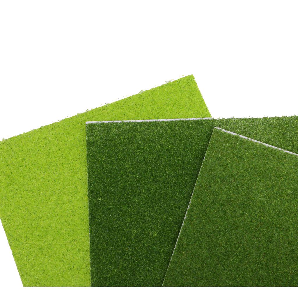 25X25cm Yellow Green Lawn Model Grass Mat Mini Landscape Scenery Accessories