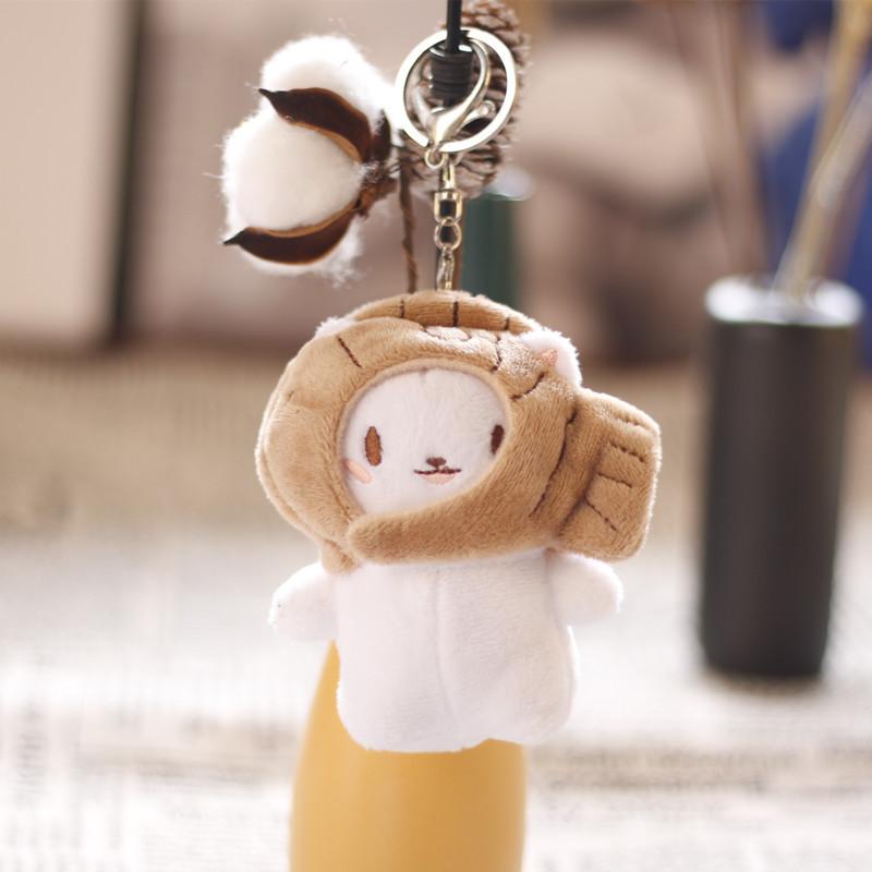 Cat Plush Doll Keychain Stuffed Toy With Pp Cotton Fill For Girl Bag Decor